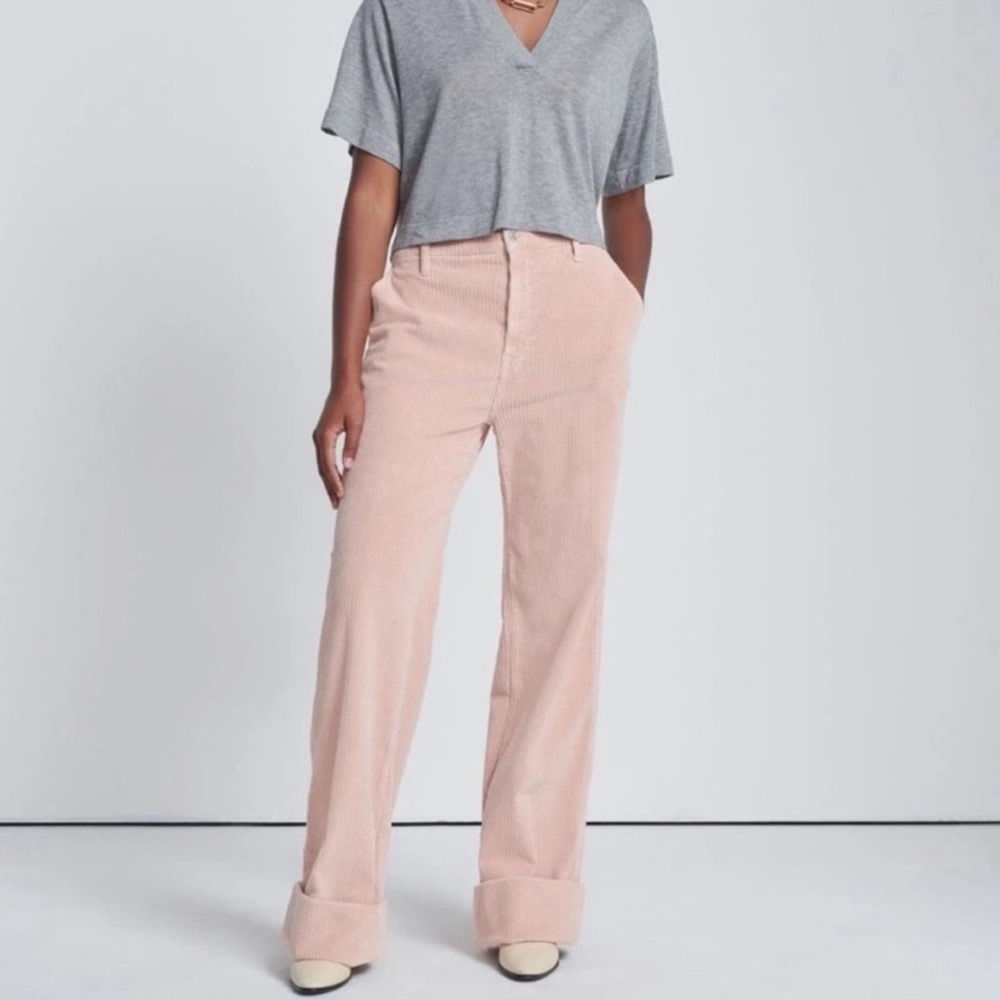 7 For All Mankind Easy Trouser Wide-Leg Corduroy Jeans.